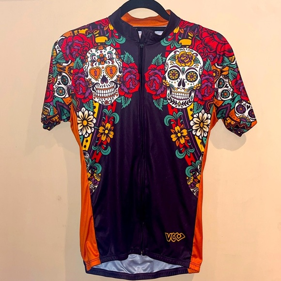 VC Other - VC Men’s size medium relaxed fit cycling shirt with pockets Dia de le Muertas